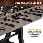 58 In. Coventry Foosball Table, Durable Metal Legs and Stylish Design with Tabletop Sports Soccer Balls
