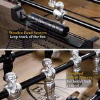 58 In. Coventry Foosball Table, Durable Metal Legs and Stylish Design with Tabletop Sports Soccer Balls