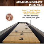 11 Ft. Aurora Outdoor Shuffleboard Table with All-Weather Playfield and (8-Puck Set)