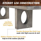 11 Ft. Aurora Outdoor Shuffleboard Table with All-Weather Playfield and (8-Puck Set)